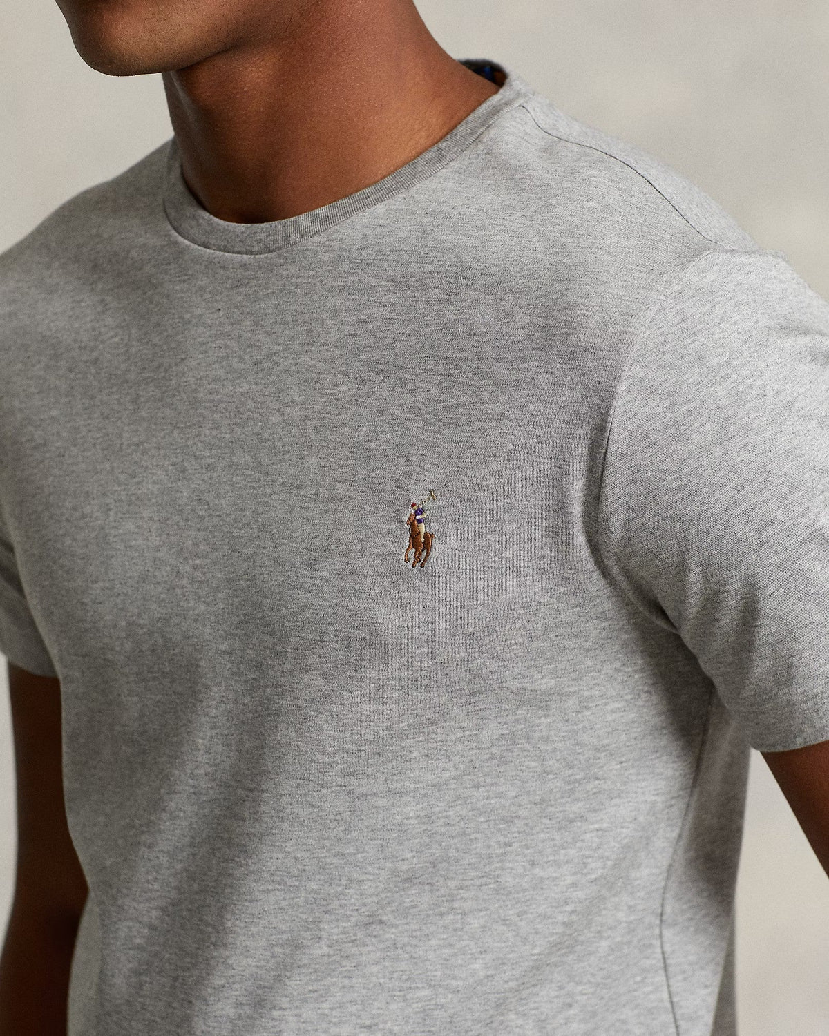 Men’s Slim Fit Cotton Crewneck T-Shirt Gray