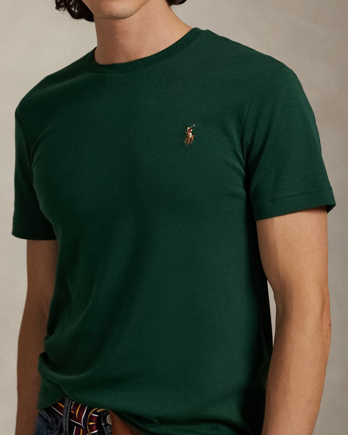 Men’s Slim Fit Cotton Crewneck T-Shirt Green