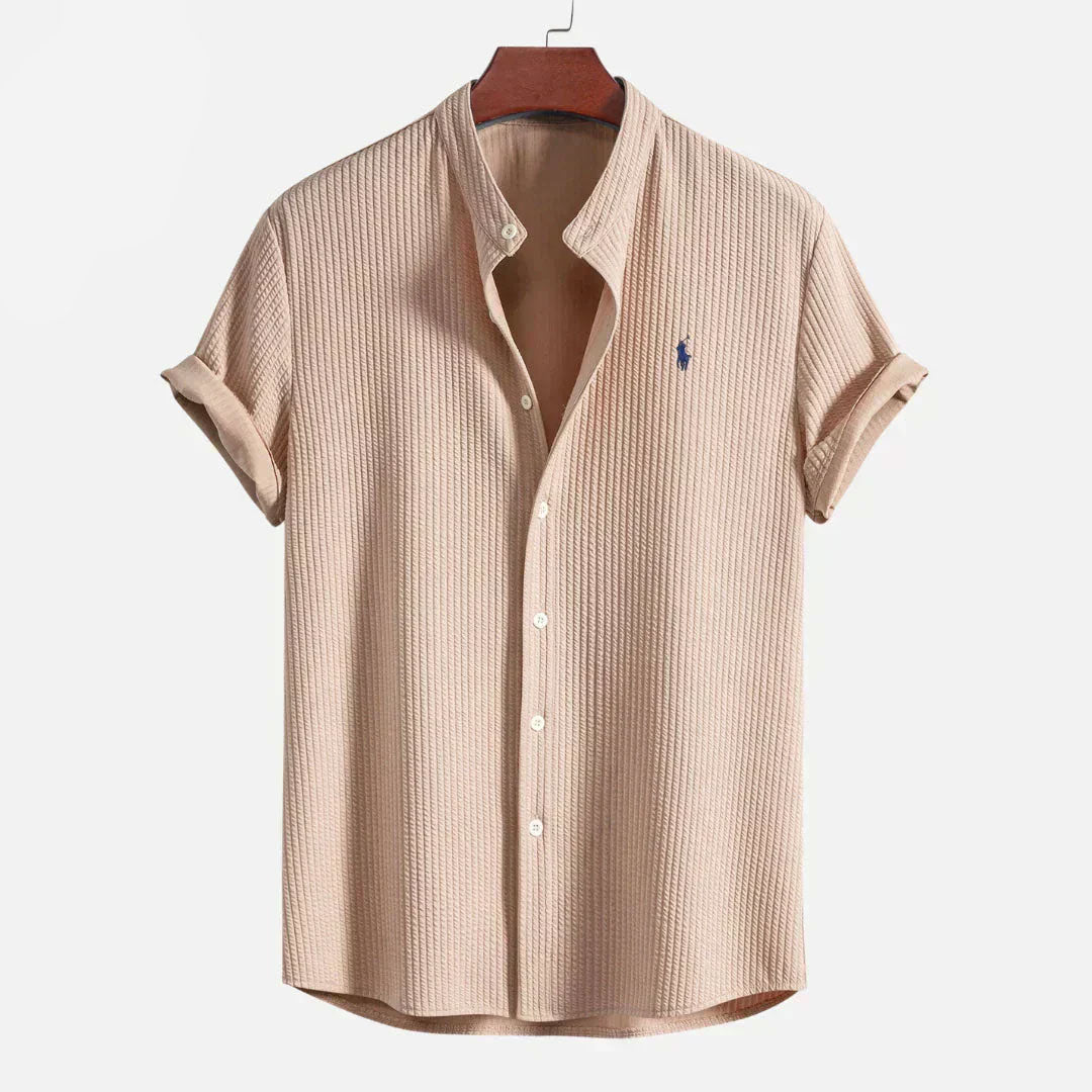 Men’s Slim Fit Ribbed Summer Shirt