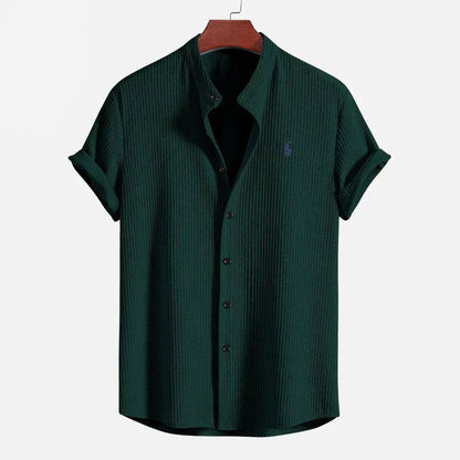 Men’s Slim Fit Ribbed Summer Shirt