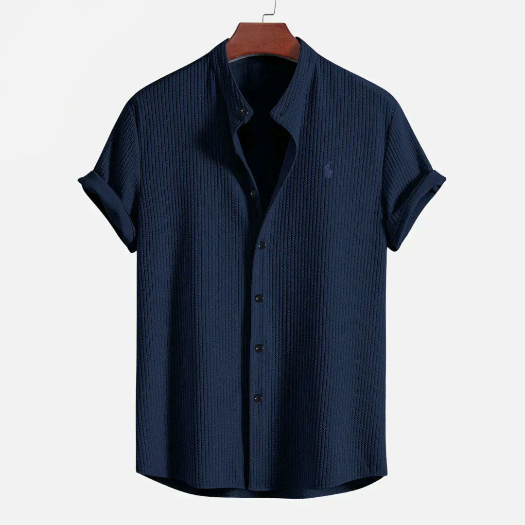 Men’s Slim Fit Ribbed Summer Shirt