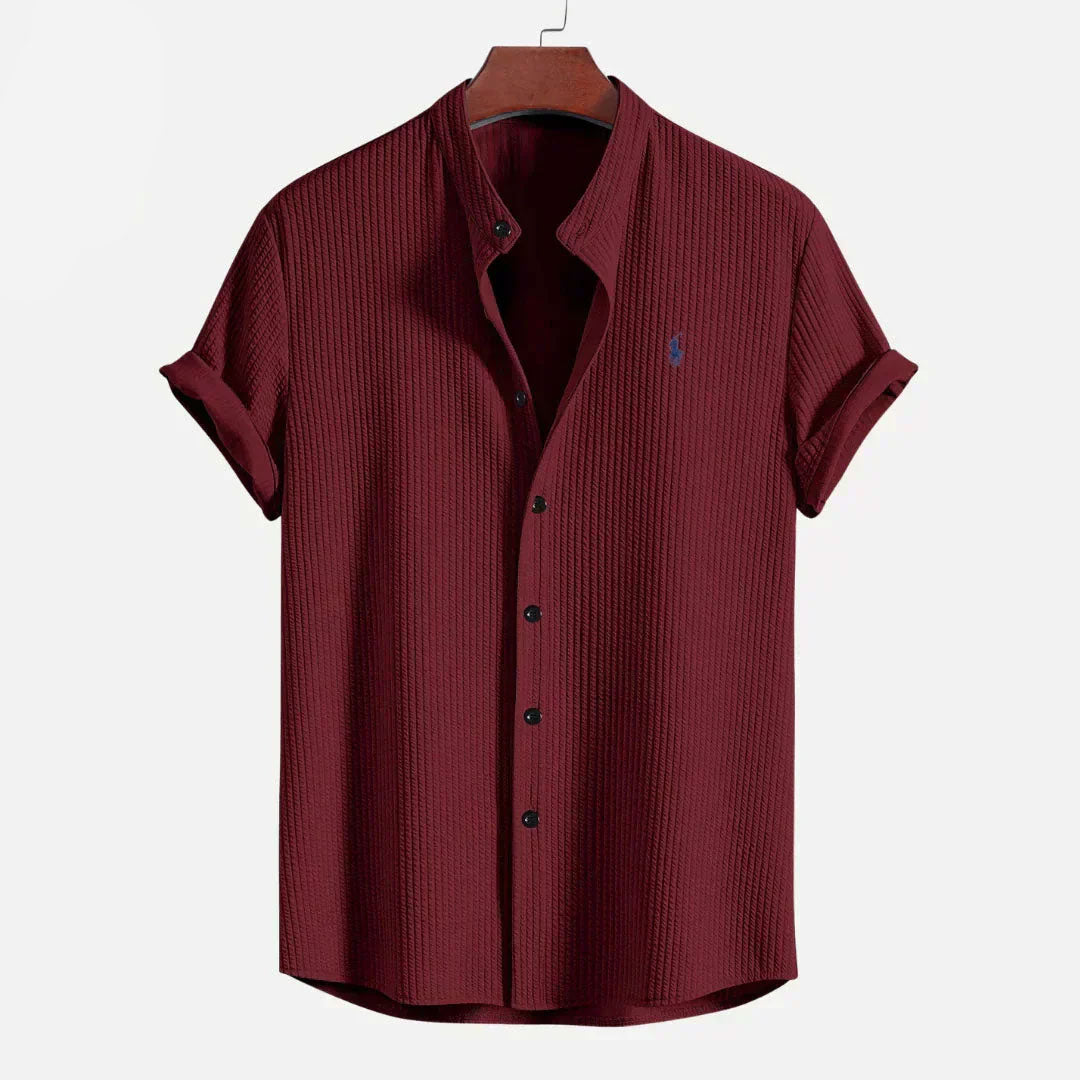 Men’s Slim Fit Ribbed Summer Shirt