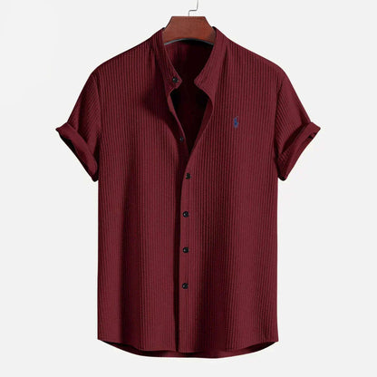 Men’s Slim Fit Ribbed Summer Shirt