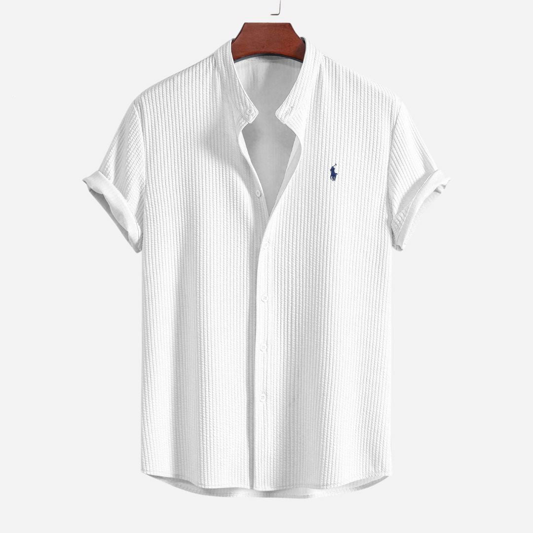 Men’s Slim Fit Ribbed Summer Shirt