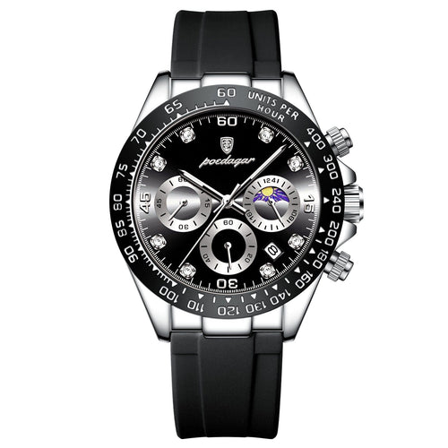 POEDAGAR Watch Chronograph Fase Date