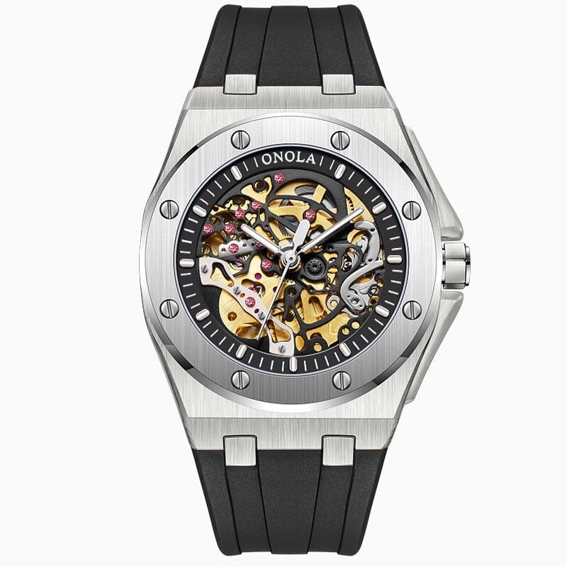 POEDAGAR Watch Skeleton Oak